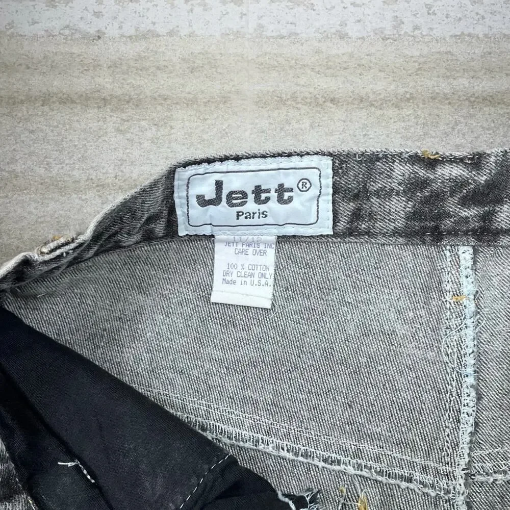 True Vintage 70s Jett Jeans Relaxed Fit Smoke Grey Wash Denim Made in USA - Picture 4 of 4